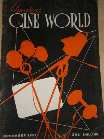 AMATEUR CINE WORLD magazine side cover November 1951
