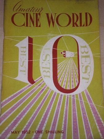 AMATEUR CINE WORLD magazine side cover May 1952