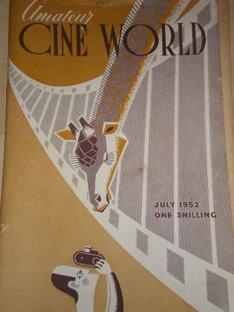 AMATEUR CINE WORLD magazine side cover July 1952