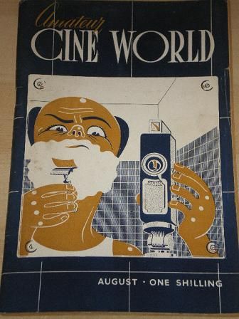 AMATEUR CINE WORLD magazine side cover August 1952