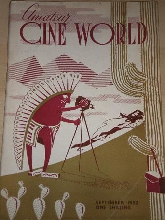 AMATEUR CINE WORLD magazine side cover September 1952