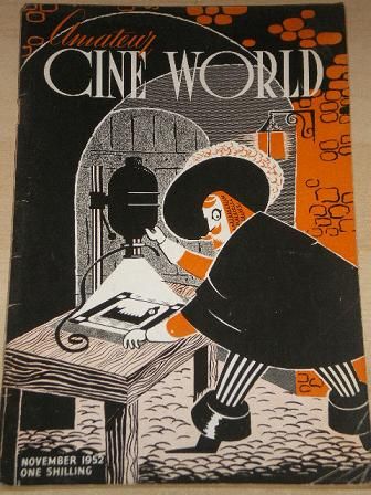 AMATEUR CINE WORLD magazine side cover November 1952