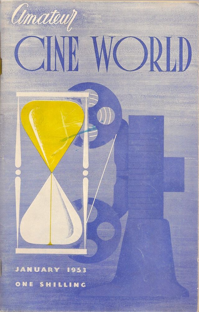 AMATEUR CINE WORLD magazine side cover January 1953