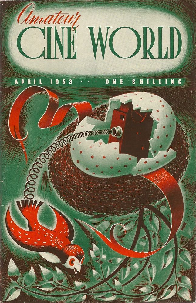 AMATEUR CINE WORLD magazine side cover April 1953