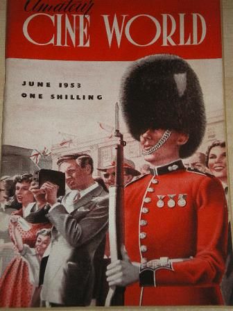 AMATEUR CINE WORLD magazine side cover June 1953