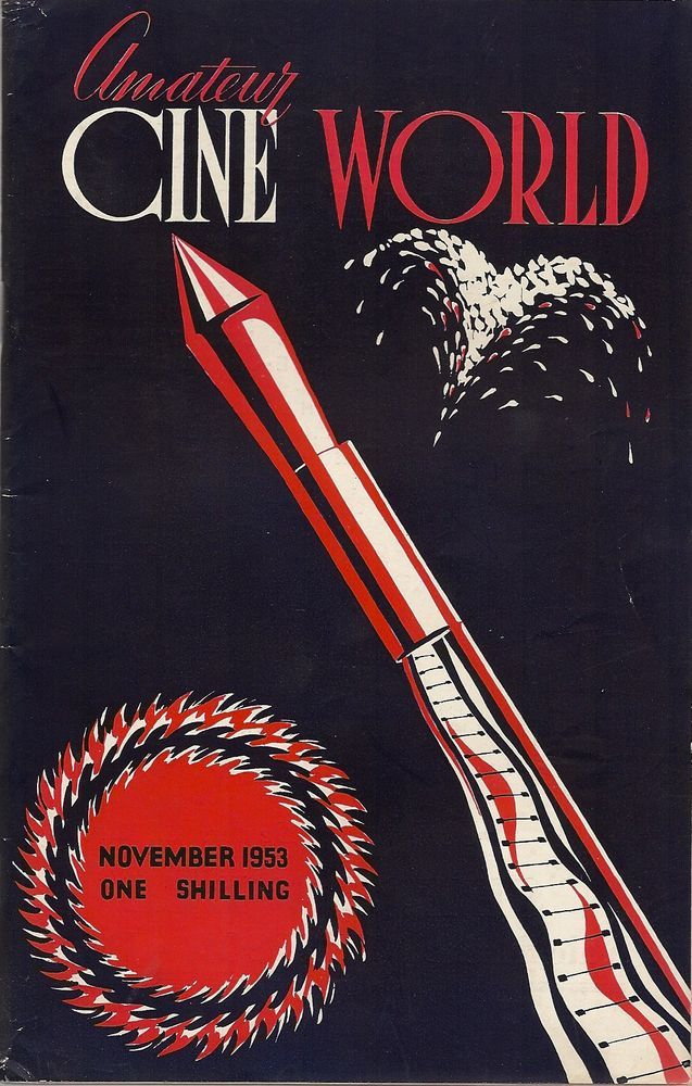 AMATEUR CINE WORLD magazine side cover November 1953