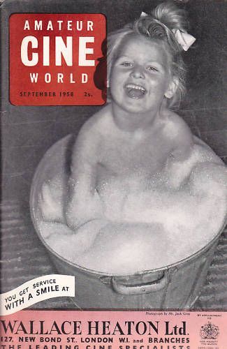 AMATEUR CINE WORLD magazine side cover September 1958