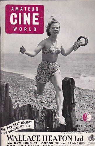 AMATEUR CINE WORLD magazine side cover July 1959