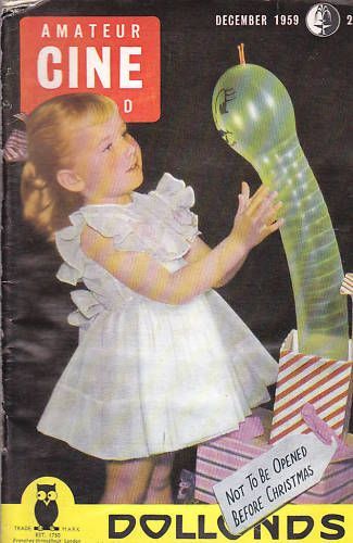 AMATEUR CINE WORLD magazine side cover December 1959