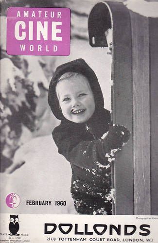 AMATEUR CINE WORLD magazine side cover February 1960