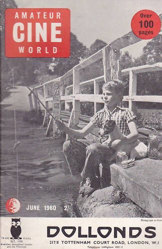 AMATEUR CINE WORLD magazine side cover June 1960
