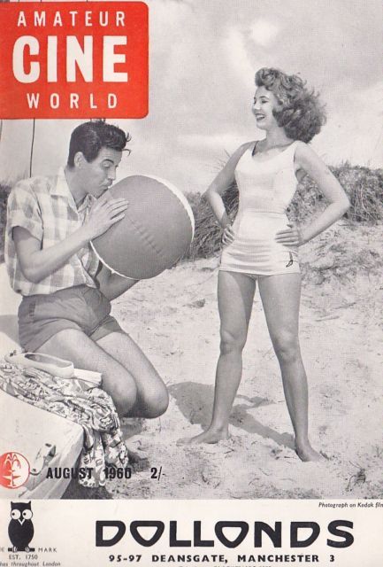 AMATEUR CINE WORLD magazine side cover August 1960