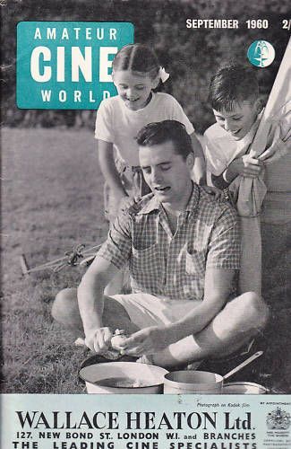 AMATEUR CINE WORLD magazine side cover September 1960