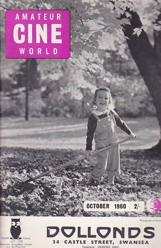 AMATEUR CINE WORLD magazine side cover October 1960