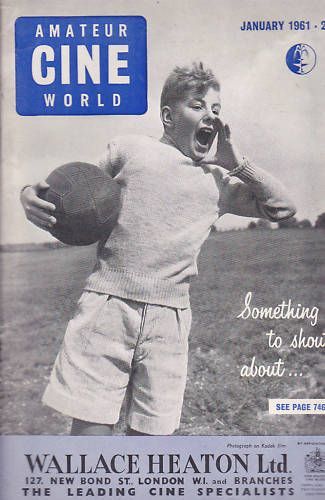 AMATEUR CINE WORLD magazine side cover January 1961