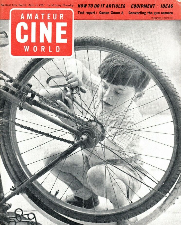 AMATEUR CINE WORLD magazine side cover 13 April 1961