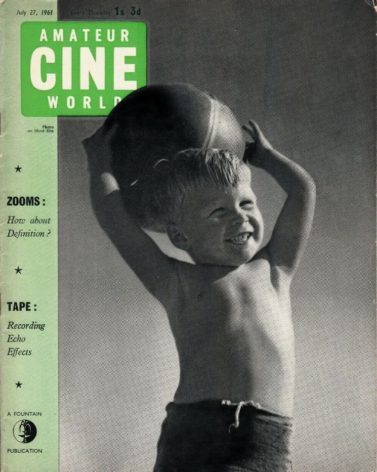 AMATEUR CINE WORLD magazine side cover 27 July 1961
