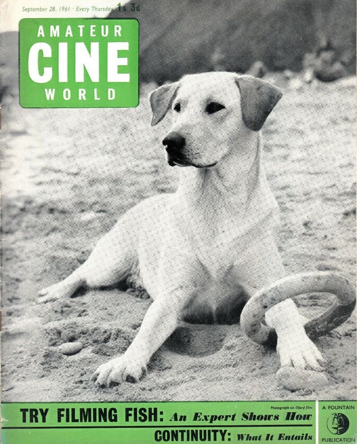 AMATEUR CINE WORLD magazine side cover 28 September 1961