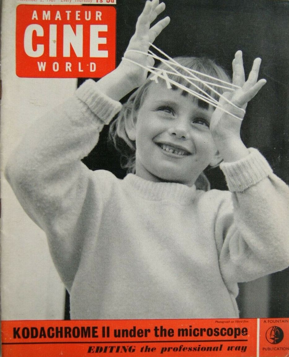 AMATEUR CINE WORLD magazine side cover 2 November 1961