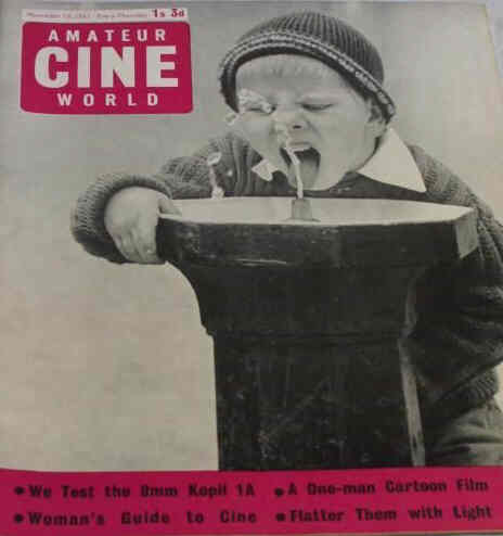 AMATEUR CINE WORLD magazine side cover 16 November 1961