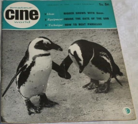 AMATEUR CINE WORLD magazine side cover 15 February 1962