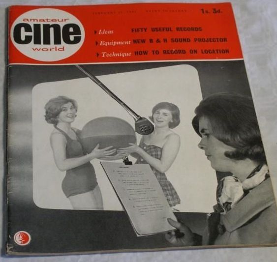 AMATEUR CINE WORLD magazine side cover 22 February 1962