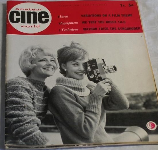 AMATEUR CINE WORLD magazine side cover 8 March 1962