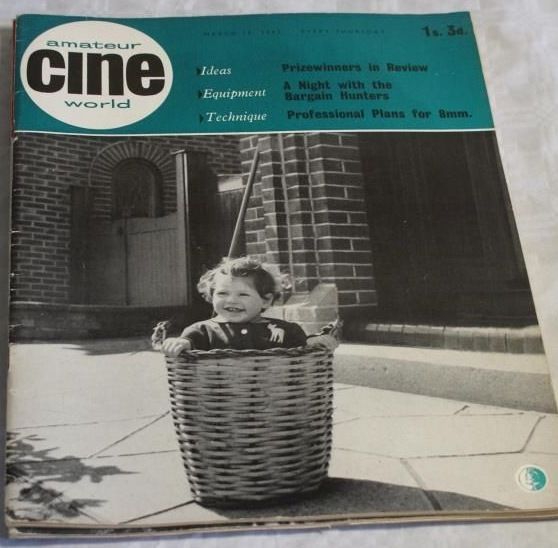 AMATEUR CINE WORLD magazine side cover 15 March 1962