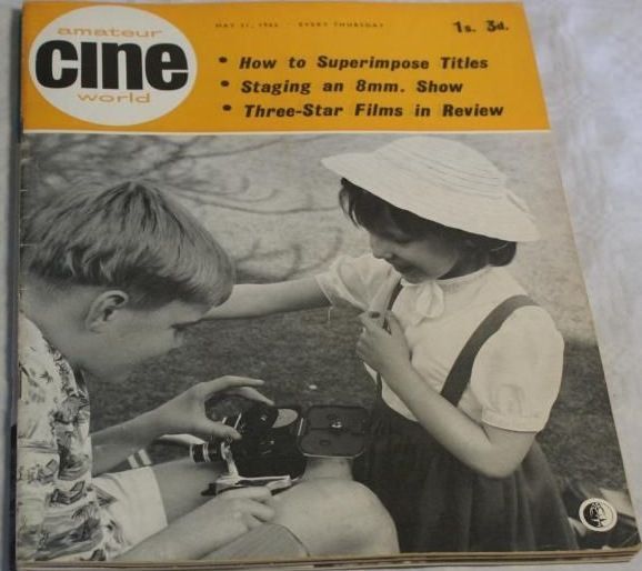 AMATEUR CINE WORLD magazine side cover 31 May 1962