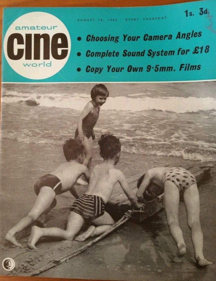 AMATEUR CINE WORLD magazine side cover 16 August 1962