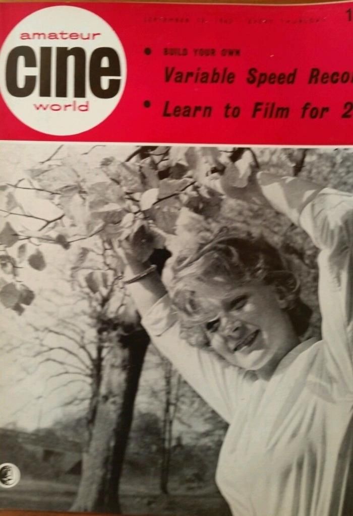AMATEUR CINE WORLD magazine side cover 13 September 1962