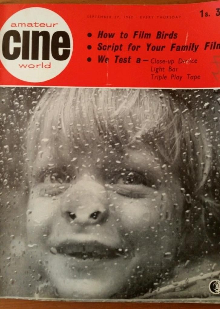 AMATEUR CINE WORLD magazine side cover 27 September 1962