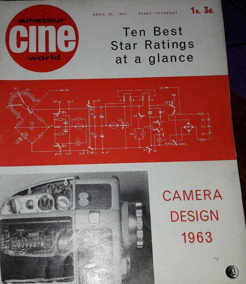 AMATEUR CINE WORLD magazine side cover 25 April 1963