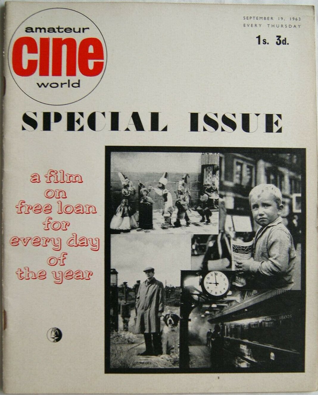AMATEUR CINE WORLD magazine side cover 19 September 1963