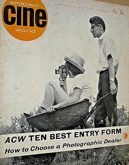 AMATEUR CINE WORLD magazine side cover 26 September 1963