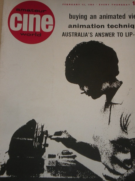 AMATEUR CINE WORLD magazine side cover 13 February 1964