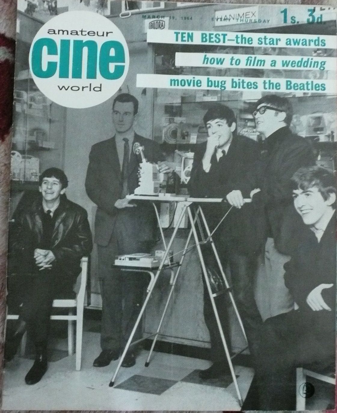 AMATEUR CINE WORLD magazine side cover 19 March 1964