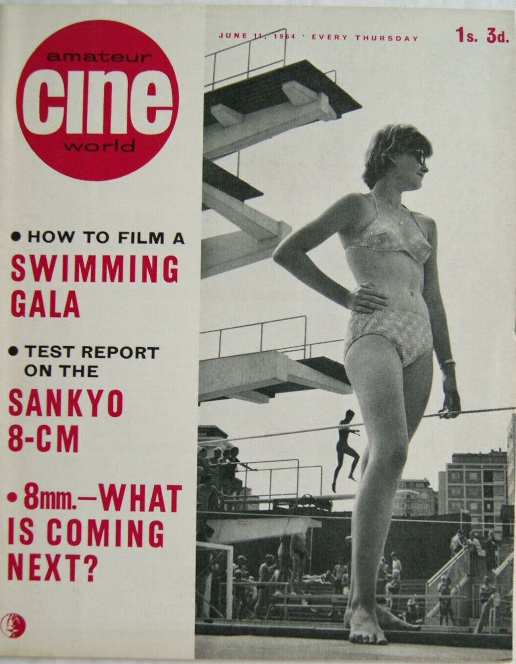 AMATEUR CINE WORLD magazine side cover 11 June 1964