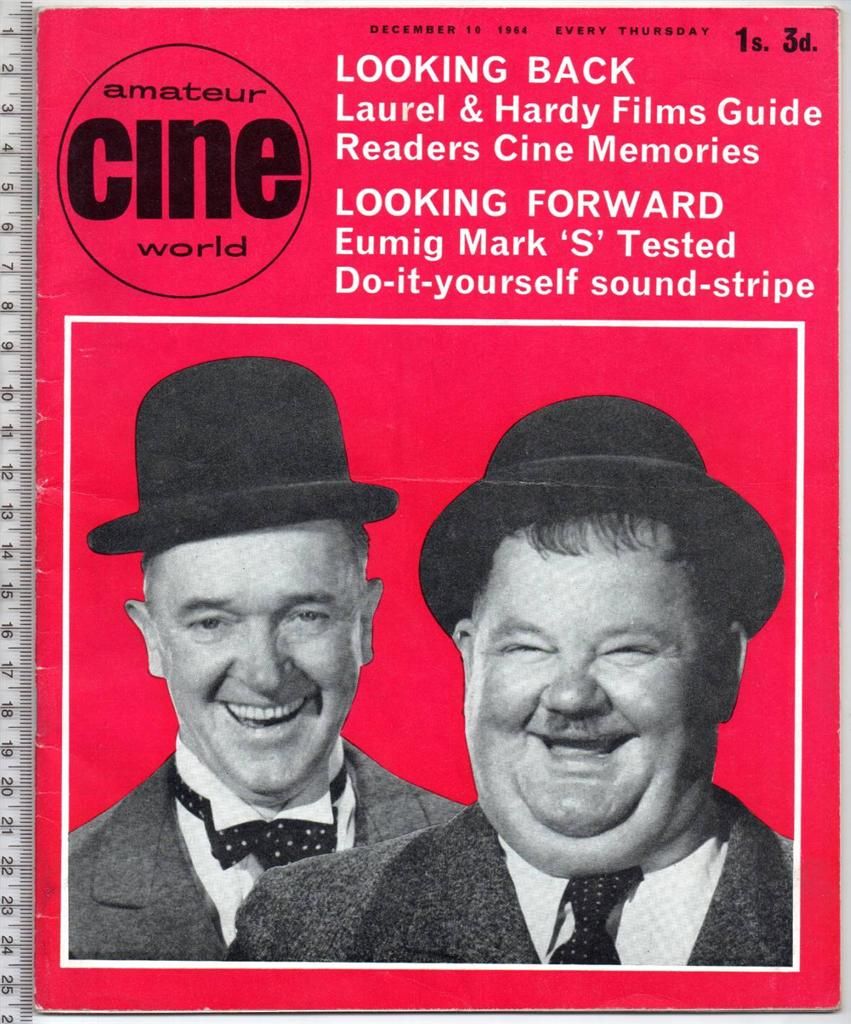 AMATEUR CINE WORLD magazine side cover 10 December 1964
