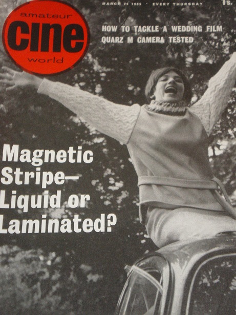 AMATEUR CINE WORLD magazine side cover 25 March 1965