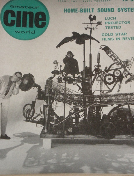 AMATEUR CINE WORLD magazine side cover 1 April 1965