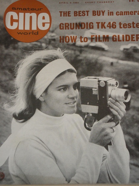 AMATEUR CINE WORLD magazine side cover 8 April 1965