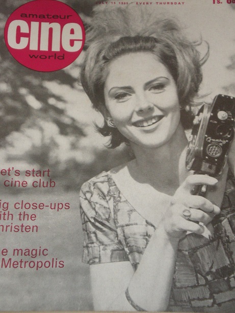 AMATEUR CINE WORLD magazine side cover 15 July 1965