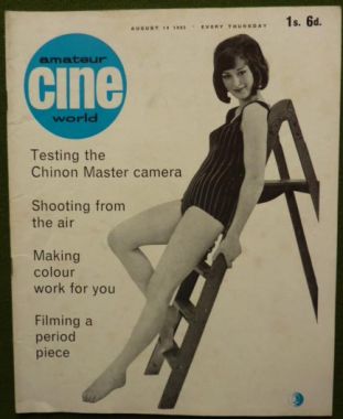 AMATEUR CINE WORLD magazine side cover  Vol 10 # 8 19 August 1965