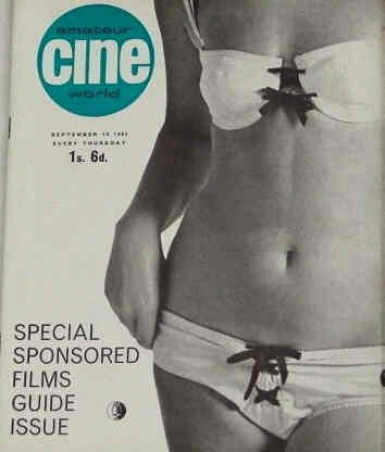 AMATEUR CINE WORLD magazine side cover  Vol 10 # 12 16 September 1965