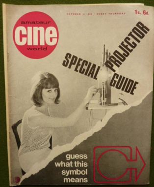 AMATEUR CINE WORLD magazine side cover  Vol 10 # 16 14 October 1965