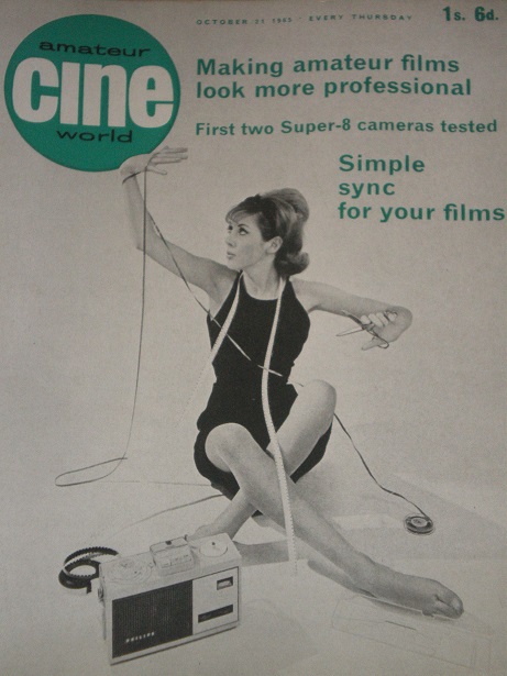 AMATEUR CINE WORLD magazine side cover  Vol 10 # 17 21 October 1965