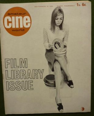 AMATEUR CINE WORLD magazine side cover  Vol 10 # 22 25 November 1965