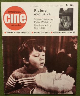 AMATEUR CINE WORLD magazine side cover  Vol 10 # 24 9 December 1965