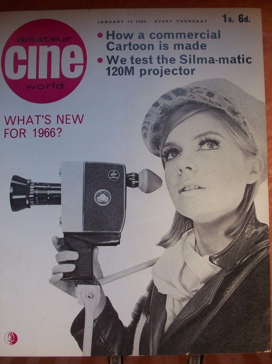 AMATEUR CINE WORLD magazine side cover  Vol 11 # 2 13 January 1966